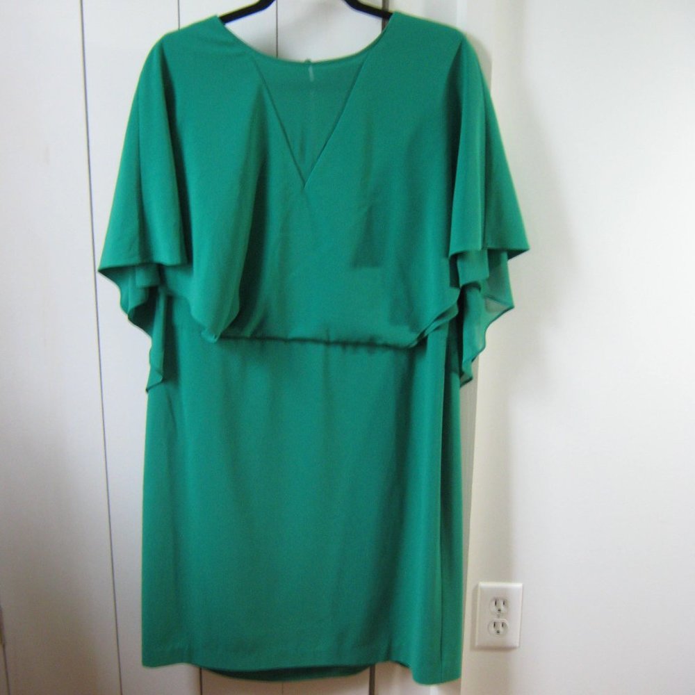 Halston Heritage Green Midi Dress